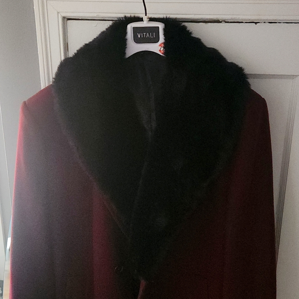 Vitali-46 Regular- Maroon Cashmere Overcoat.
